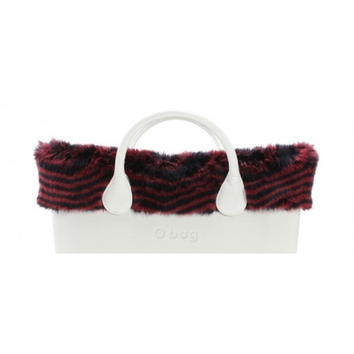 O bag bordo eco lapin spigato rosso