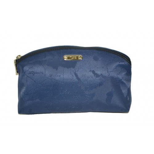 Borsello Alviero Martini prima classe jaquard blu beauty case con zip