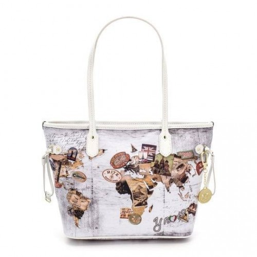 Borsa donna Y Not D-336  Word Bianca in saldo -30%