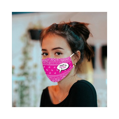 Mascherina facciale le Pandorine Mask SORRIDERE Bandana Fuxia