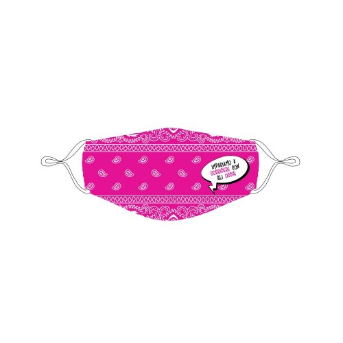 Mascherina facciale le Pandorine Mask SORRIDERE Bandana Fuxia