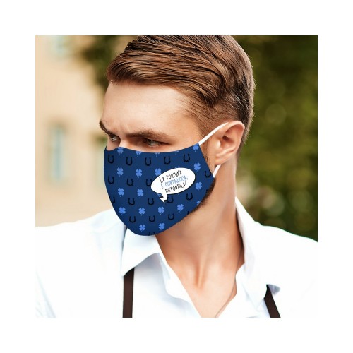 Mascherina facciale le Pandorine Mask FORTUNA Blue