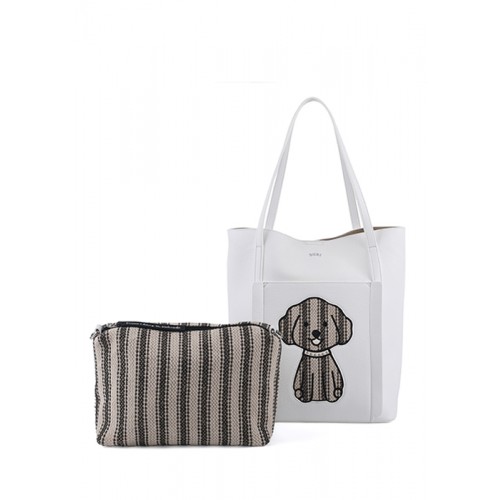 Le Pandorine borsa Bubi Shopper SCODINZOLA Bianco