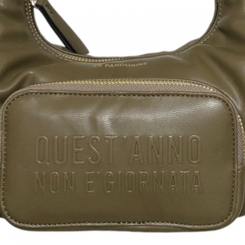 Borsa Le Pandorine  PATTY SHOULDER ARMY GREEN nuova collezione autunno-inverno 2024-2025