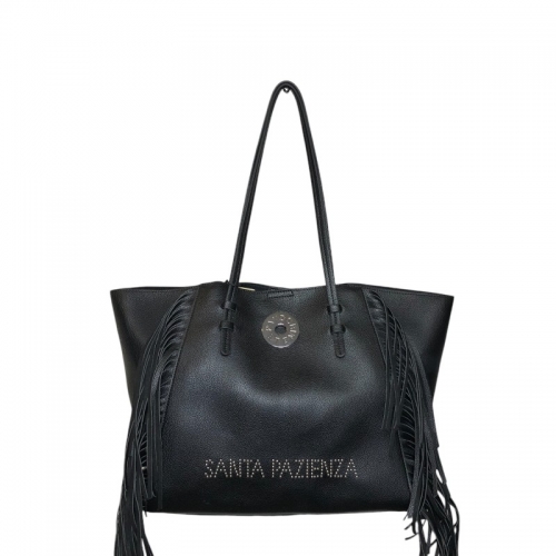 Borsa Le Pandorine MANILA FRINGES BLACK Autunno-Inverno 2024-2025