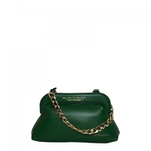 Nuova collezione POCHETTE Le Pandorine EMMA SMALL DARK GREEN Autunno-Inverno 2024-2025