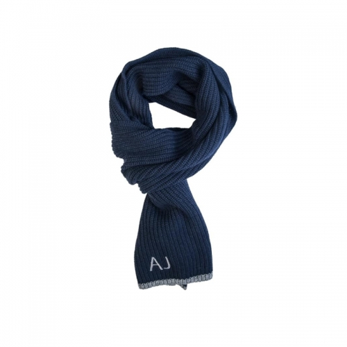 Sciarpa e cappello Armani Jeans blue graphite autunno-inverno